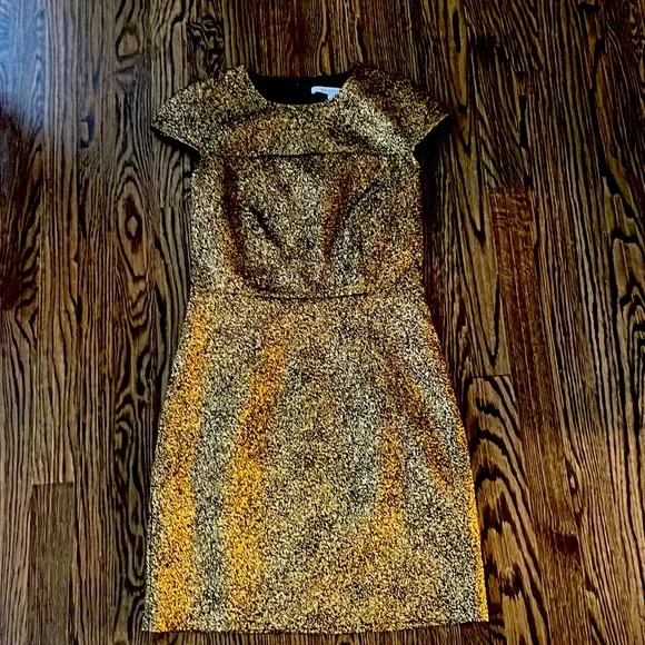 Diane Von Furstenberg gold dress
